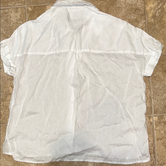 Tahari White Button Down Shirt - Picture 7 of 9